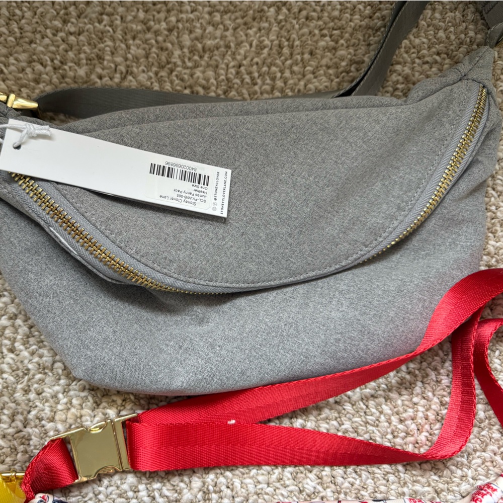 Stoney Clover Lane Gray Crossbody Bag with Grey Strap
